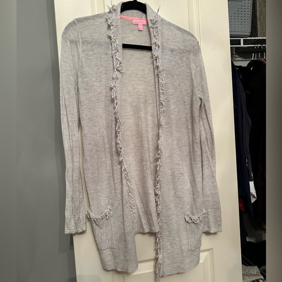 Gray long sleeve cardigan - Picture 1 of 2